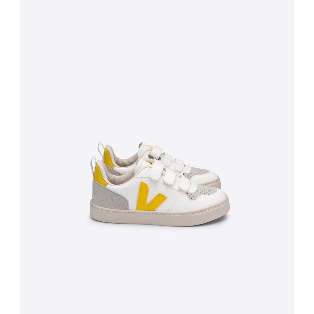 Veja V-10 CWL Schoenen Kinderen White/Gold | BE 787YXF